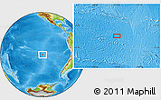 Physical Location Map of the area around 29° 25' 43" S, 115° 31' 30" W
