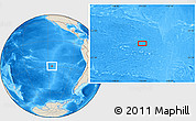 Shaded Relief Location Map of the area around 29° 25' 43" S, 115° 31' 30" W