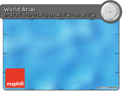 Physical Map of the Area around 29° 25' 43" S, 117° 13' 29" W