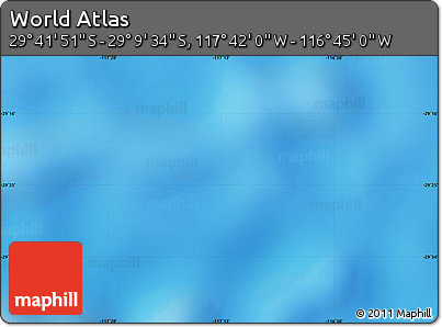 Physical Map of the Area around 29° 25' 43" S, 117° 13' 29" W