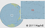 Savanna Style Location Map of the area around 29° 25' 43" S, 118° 4' 29" W, hill shading