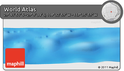 Physical Panoramic Map of the Area around 29° 25' 43" S, 118° 4' 29" W