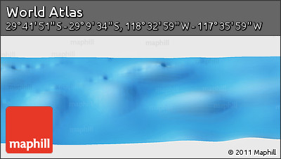 Physical Panoramic Map of the Area around 29° 25' 43" S, 118° 4' 29" W