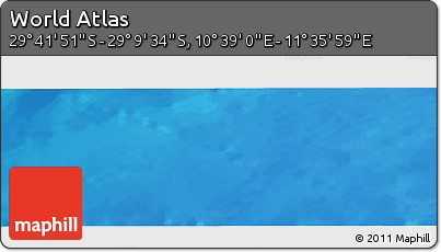 Physical Panoramic Map of the Area around 29° 25' 43" S, 11° 7' 30" E