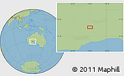 Savanna Style Location Map of the area around 29° 25' 43" S, 125° 52' 30" E