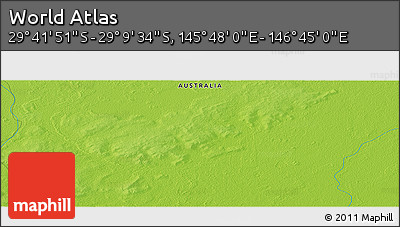 Physical Panoramic Map of the Area around 29° 25' 43" S, 146° 16' 30" E