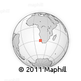 Outline Map of the Area around 29° 25' 43" S, 14° 31' 30" E, rectangular outline