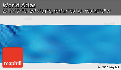 Physical Panoramic Map of the Area around 29° 25' 43" S, 151° 13' 29" W