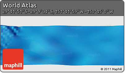 Physical Panoramic Map of the Area around 29° 25' 43" S, 151° 13' 29" W