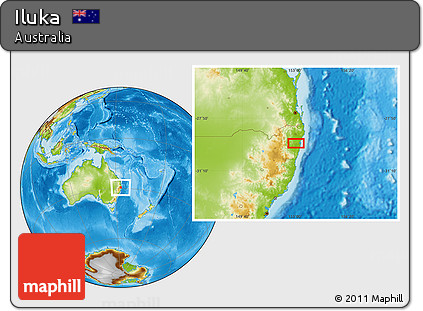 Physical Location Map of Iluka