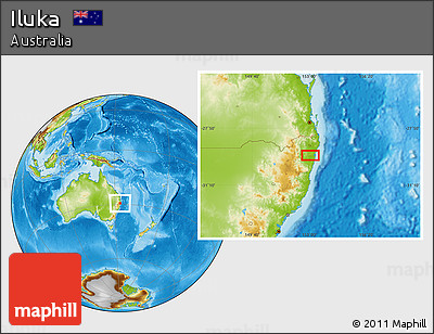 Physical Location Map of Iluka