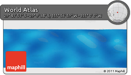 Physical Panoramic Map of the Area around 29° 25' 43" S, 155° 28' 29" W