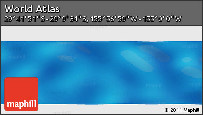 Physical Panoramic Map of the Area around 29° 25' 43" S, 155° 28' 29" W