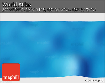 Shaded Relief 3D Map of the Area around 29° 25' 43" S, 157° 10' 30" W