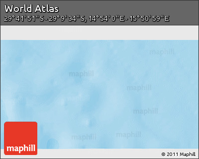 Political 3D Map of the Area around 29° 25' 43" S, 15° 22' 30" E