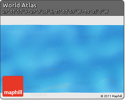 Physical 3D Map of the Area around 29° 25' 43" S, 15° 13' 29" W