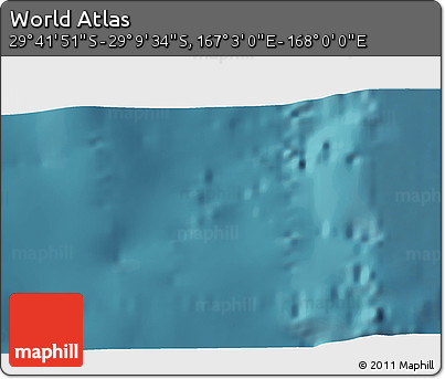 Satellite 3D Map of the Area around 29° 25' 43" S, 167° 31' 30" E