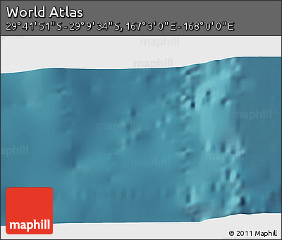 Satellite 3D Map of the Area around 29° 25' 43" S, 167° 31' 30" E