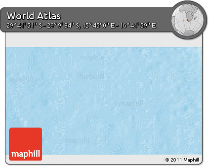 Political 3D Map of the Area around 29° 25' 43" S, 16° 13' 30" E