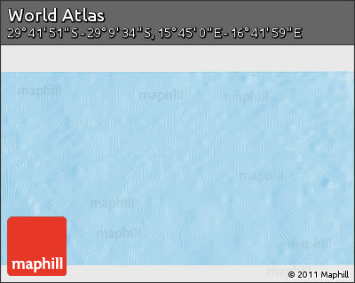 Political 3D Map of the Area around 29° 25' 43" S, 16° 13' 30" E