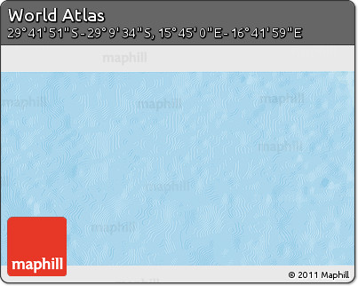 Political 3D Map of the Area around 29° 25' 43" S, 16° 13' 30" E