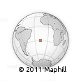 Outline Map of the Area around 29° 25' 43" S, 16° 55' 29" W, rectangular outline