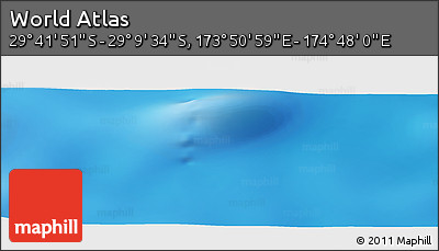 Physical Panoramic Map of the Area around 29° 25' 43" S, 174° 19' 29" E