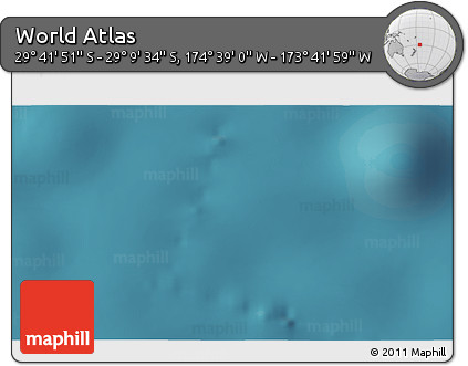 Satellite 3D Map of the Area around 29° 25' 43" S, 174° 10' 30" W