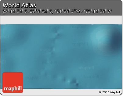 Satellite 3D Map of the Area around 29° 25' 43" S, 174° 10' 30" W
