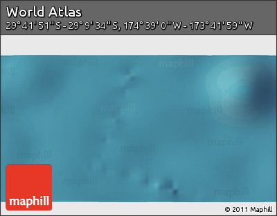 Satellite 3D Map of the Area around 29° 25' 43" S, 174° 10' 30" W