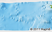 Physical 3D Map of the area around 29° 25' 43" S, 178° 25' 30" W