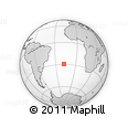 Outline Map of the Area around 29° 25' 43" S, 17° 46' 29" W, rectangular outline