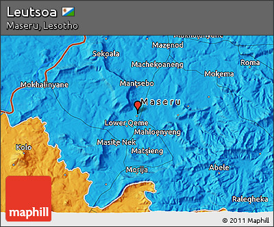 Political 3D Map of Leutsoa