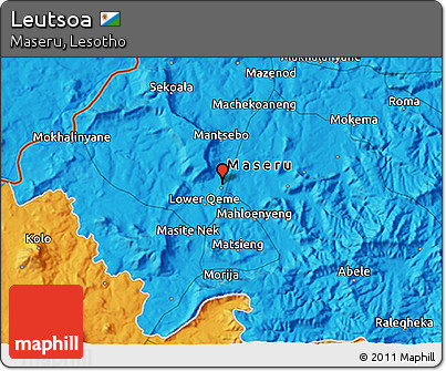 Political 3D Map of Leutsoa