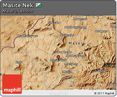 Satellite 3D Map of Masite Nek