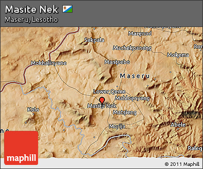 Satellite 3D Map of Masite Nek