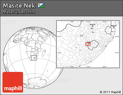 Blank Location Map of Masite Nek