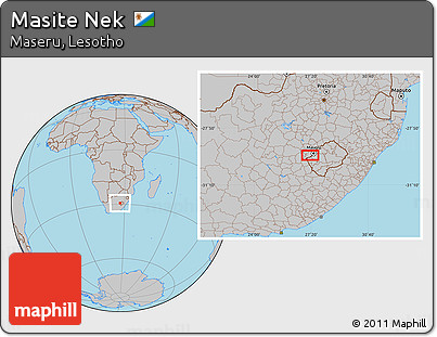 Gray Location Map of Masite Nek