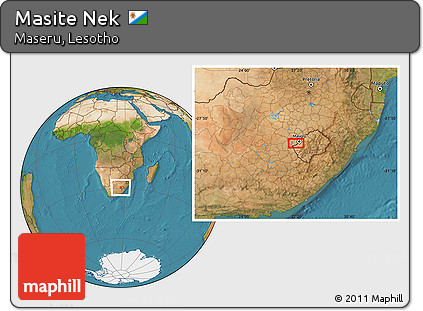 Satellite Location Map of Masite Nek