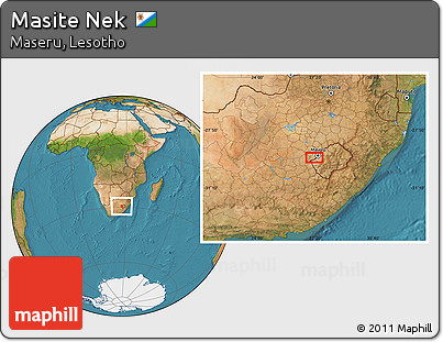 Satellite Location Map of Masite Nek