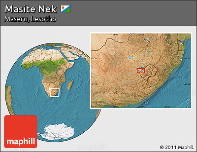 Satellite Location Map of Masite Nek