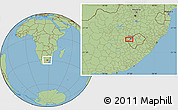 Savanna Style Location Map of Masite Nek