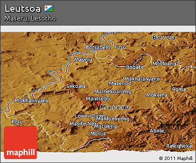 Physical Panoramic Map of Leutsoa