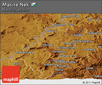 Physical Panoramic Map of Masite Nek