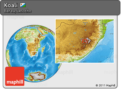 Physical Location Map of Koali