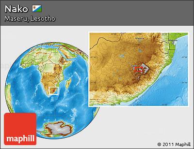 Physical Location Map of Nako