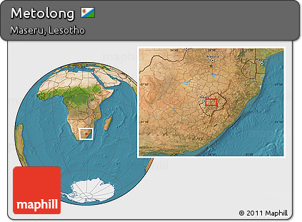 Satellite Location Map of Metolong