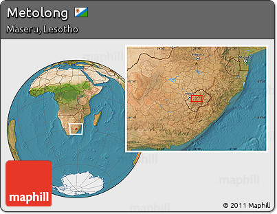 Satellite Location Map of Metolong
