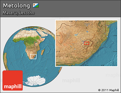 Satellite Location Map of Metolong