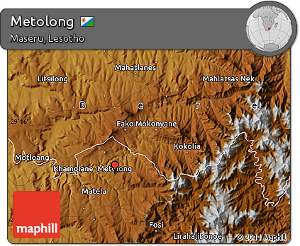 Physical Map of Metolong